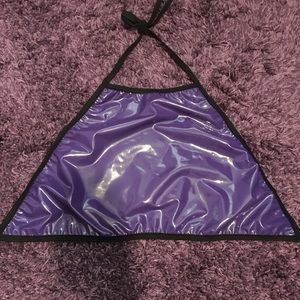 *SOLD* Rave with Mi Gente- purple latex halter